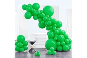 PartyWoo Clover Green Balloon Pack - 102 Pieces in 18, 12, 10, 5 Inch Sizes for Party Decorations, Garlands and Arches - Malachite Y24