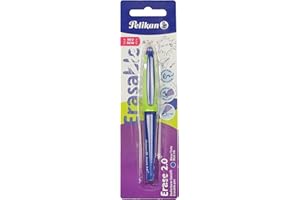 Pelikan® Długopis wymazywalny 2.0 do Pisania Rysowania Kaligrafii | Szybkoschnący Trwały Solidny | Cienkopis | Do Szkoły Pracy Biura Na studia | Komfortowe i Gładkie pisanie | Niebieski