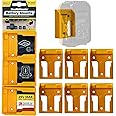 StealthMounts Yellow Battery Mounts compatible with DeWalt 6 Pack | Battery Storage | Battery Accessories | Battery Holder Wall Mount | Made in UK
