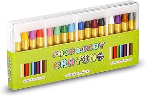 UNEEDE Carnaval Visage Peinture Crayons Couleurs Vives Sécurité Corps Peinture Bâtons Facile sur Tatoo Peinture Crayons pour Les Tout-Petits, Les Enfants en Maquillage Halloween Cadeaux