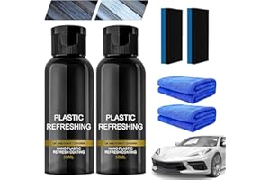 SPINNE LUCAS Hidratador de Plasticos Coche(2 Botellas de 50ml), Restaurador de Plasticos Coche, Renovador Plasticos coche,Infinity Black Renovar Plástico Coche,Reparador Plasticos Coche,Recuperador Plasticos Coche