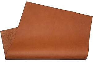 HAPPER STUDIO Leder Zuschnitte für DIY, Basteln, Handwerk und Reparatur. 1,3-1,5 mm Starkes Rindsleder (Braun Tan, A5 14.8 x 21 cm)