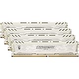 Crucial Ballistix Sport LT BLS4K8G4D240FSC 2400 MHz, DDR4, DRAM, Mémoire Kit pour PC de Gamer, 32Go (8Gox4), CL16 (Blanc)