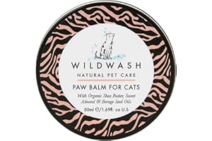 WildWash Cat Paw Balm - Super Conditioning Paw Treatment For Cracked, Dry and Rough Paws, Nails, Dry Noses, and Calloused Elbows - Natural, Sulphate and Paraben-Free for Sensitive Skin