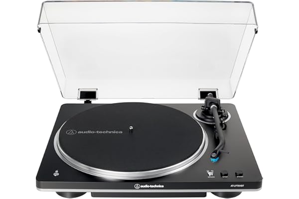 Audio-Technica AT-LP70XBT Platine automatique sans fil à entraînement par courroie (Noir/ Argent)