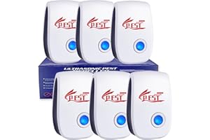 YRHWS Ultrasonic Rodent Insect Repellent, 6 Pack Ultrasonic Anti-Mosquito Mice and Rats, Indoor Electronic Insect Repellent for Mice, Rats Ants, Spiders, Mosquitoes