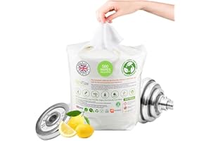 Gymitize Biodegradable Gym Wipes, Surface Wipes, 100% Biodegradable, Made in the UK, 100% Plant Fibre, 0% Plastic, 500 Refills Per Pack, (1 Pack)