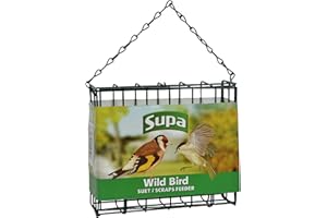 Supa Suet Block & Cake Wild Bird Feeder, Hold Suet Blocks or Scraps for Garden Birds.