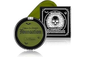 Afflano Bruja Verde Cuerpo Pintura, Profesional Semi-Mate Green Face Paint, No Tóxico Kit De Pintura De La Cara Para Halloween Sfx Cosplay, Grinch Joker Zombie Monstruo Disfraz y Etapa De Maquillaje