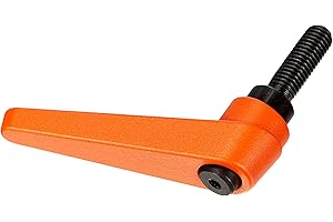 HALDER 24400.0461 Adjustable Clamping levers, Orange, d1=22 mm / d2=M10 / l1=32 mm
