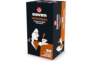 COVIM ESPRESSO LIFE Covim Caffè - Capsule di Caffè Orocrema, 96 Capsule Monodose Intensità 9, Compatibili con Lavazza A Modo Mio, Espresso Cremoso e Intenso con Aroma di Legno Tropicale