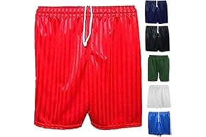 Inspire Me Unisex School Pe Shorts Playing Games Pants Shadow Stripe Boys Girls Back to School Gym Football Sports Pull Up Shorts