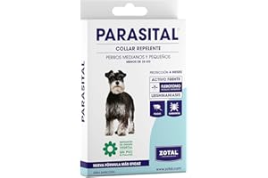 Zotal Parasital Collar Antiparasitario - 60 cm - para Perros Medianos y Pequeños (Menos de 25 Kg) - Protección de hasta 4 Meses - Repele Natural contra Mosquitos, Pulgas y Garrapatas