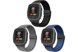 SUGARJAR 3 Stück Geflochtenes Armband Kompatibel mit Xplora Kidzi/XGO2/XGO3/X5 Play,Ultraleichtes Gewebe, 10ATM Wasserdicht, Kinderfreundlich für XPLORA Kidzi/X5/XGO 2/XGO 3, Mädchen Jungen Geschenk