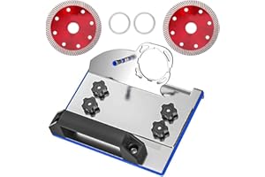 Wmzjnljy 45 Degree Tile Chamfering Tool, Angle Grinder Stand with 2pcs 4in diamond saw blades Holder for 100-Type Angle Grinders(Z149-1)