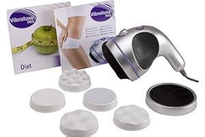 Best Direct Vibraluxe Pro Original Comme Vu à la Télé Masseur Amincissant Sculptant Circulaire, Anti-Cellulite 5 en 1 – Appareil de Massage Vibrant Électrique, Palper Rouler