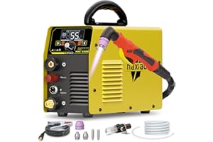 Haxiaoer HXC550D Plasma Cutter 240V, 55 Amp Non-Touch Pilot Arc Plasma Cutter Machine with Large LED Display, 18mm Maximum Cut, for Cutting Conductive Metals