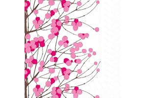 Ideal Home Range 20 Count Boston International Marimekko 3-Ply Paper Lunch Napkins, 6", Pink Lumimarja