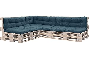‎PILLOWS24 Pillows24 Palettenkissen 8-teiliges Set Palettenauflage Polster für Europaletten Hochwertige Palettenpolster Palettensofa Indoor & Outdoor Erhältlich Made in EU Türkis