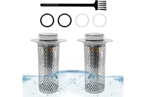 Releywell 2 Pezzi Filtro Lavandino Bagno, Di 34-40mm Tappo Lavandino Bagno,Pop Up Per Il Foro Di Drenaggio Raccogli Capelli Lavandino(80MM)