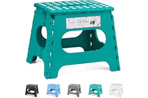 HOUSE DAY Składany stołek dla dzieci o przekątnej 28 cm – wytrzymały plastikowy stołek dla dorosłych, składany stołek, wytrzymały, kuchenny schodek, antypoślizgowy, składany stołek do sypialni