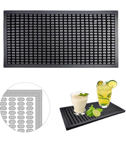 Silikon Abtropfmatte Für Die Bar & Küche - Rutschfest, Schnell Trocknend, Perfekt Für Kaffee & Spüle
