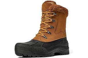 Kelway Winterstiefel Herren Wasserdicht Winterschuhe Herren Schneestiefel Winter Boots Outdoor Schneeschuhe für Wandern Arbeit Camping