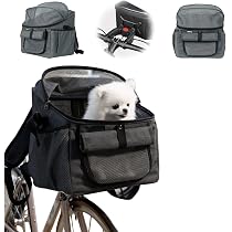 Cestino Per Bicicletta Per Animali – Cesto Anteriore Pieghevole Staccabile Per Trasportare Cani E Gatti