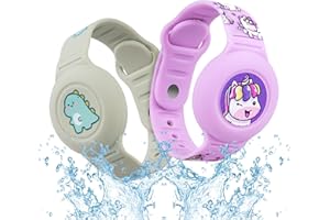 BIUEBINC 2PC Airtag Armband Kinder Versteckt, Airtag Hülle, Versteckt Halter für Apple Air Tag, AirTags Band, GPS Tracker Armband