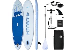 HITABAY Stand Up Paddle Board Gonflable Adulte avec Accessoires Complet Sup Table Max.150 kg Sup Gonflable pour Débutants et Professionnels