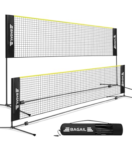 Rete Da Tennis Portatile Kisbeibi - 4.1m Per Giardino E Spiaggia - Foto 4