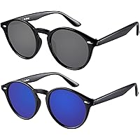 La Optica Sonnenbrille Vintage Rund - UV 400 Schutz Unisex