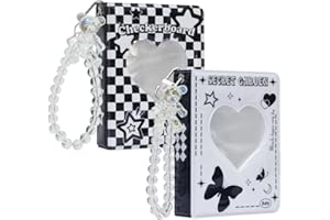 BABYFOND 2 Pcs 3 Inch Kpop Photocard Holder Book Mini Photo Photocard Album Kpop Photocard Binder 40 Pockets with Cute Bracelet Photo Card Holders (multicolor)