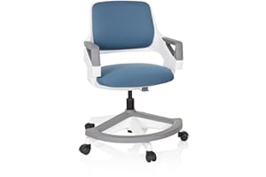 ‎HJH OFFICE hjh OFFICE Kinder- & Jugendstuhl Kid Flex – Mitwachsender Drehstuhl mit Verstellbarer Rückenlehne, individuell anpassbar, 4–14 Jahre, Blau/Grau