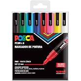 Posca UNI Set PC 3M Basic - 8 ke&ccedil;eli kalem, A-1