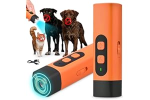 TCCYDM Antibell Ultraschall Gerät, Anti Bell Gerät Hunde, Wiederaufladbar, Ultraschall Hundegebell mit 3 Einstellbaren Frequenzen Stroboskop Taschenlampe, für Kleine Große Hunde Innen Außenbereich Hund