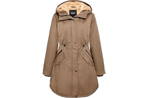 OROLAY Parka da Donna Invernale Caldo di Media Lunghezza con Piumino da Esterno con Cappuccio Foderato in Pile