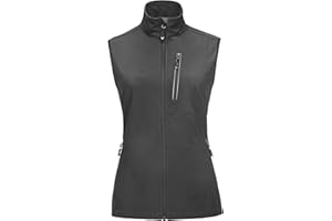 33,000ft Damen Leichte Laufweste Outdoor Softshell Weste Frau Ärmellose Jacke Winddichte Wasserdichte Atmungsaktive Vest Gilet für Laufen Golf Wandern