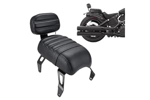 Aferrizu Motorcycle seat, Passenger Seat Backrest, Compatible with Indian Scout Bobber 2018-2023 Replace OEM Number: 2882853-VBA (Black)