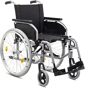 KosmoCare Premium Imported Seat Height Adjustable Folding Wheelchair German model HWM804-52 cms