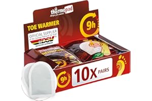 Thermopad toe warmers - the original: 10 pairs of heat pads for 8 hours of heat I Instant finished foot warmers I extra warm foot warmers - ideal for outdoor activities and ski shoes I heat pads for