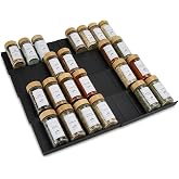 KAGEYMB Organizador de especiarias ajustável para gavetas de cozinha, 8 peças especiarias extensíveis 23 - 46 cm, prateleira