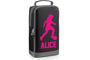 beyondsome Personalised Girls Football Boot Bag Kids Sports Footy Rugby PE Kit Gift