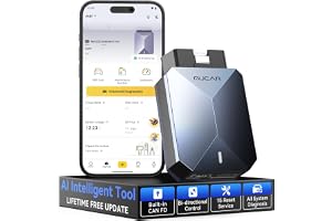 MUCAR BT200 MAX AI-hjälpfunktion OBD2 Bluetooth-adapter,OBD2 Diagnosverktyg,Stöd för ELM327, Bilavläsare med Full System+15 Reset, för iOS och Android/Aktiv Testning/CANFD – Kostnadsfria Uppdateringar
