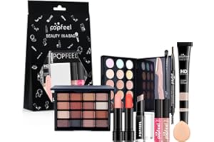 BrilliantDay 8 Stück Mehrzweck Make-up-Set All-in-One Make-up-Geschenkset Kosmetik-Palette Starter Kit Lipgloss Blush Brush Lidschatten-Palette Hochpigmentierte Für Frauen Mädchen