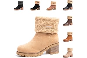 Hitmars Bottes de Hiver Femme Fourrées Talon 6CM GR.35-43
