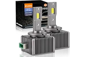 D-Lumina Ampoules LED D3S D3R D3C,70W 16000lm 6500K Blanc brillant Xenon, Kit de Conversion de Lampe de Remplacement HID,Paquet de 2