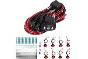 BROLEO Arnés de relé Intermitente de Señal de Giro, Fácil Instalación Interruptor Basculante de Señal de Giro UTV Ajuste Perfecto Accesorio Completo Alta Transparencia para Carrito de