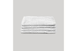 Sedalinne - Pack de 4 Paños de Cocina 45x45 cm, 100% Algodón 450 g/m² con Colgador - Blanco