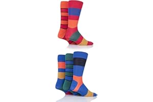 SockShop Men's Natural Bamboo Socks Various Designs Everyday Wear Plain, Patterned, Bright and Colourful 5 Pair Pack